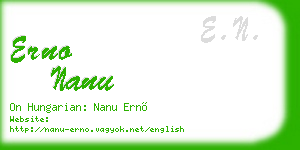 erno nanu business card
