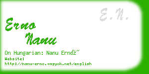 erno nanu business card